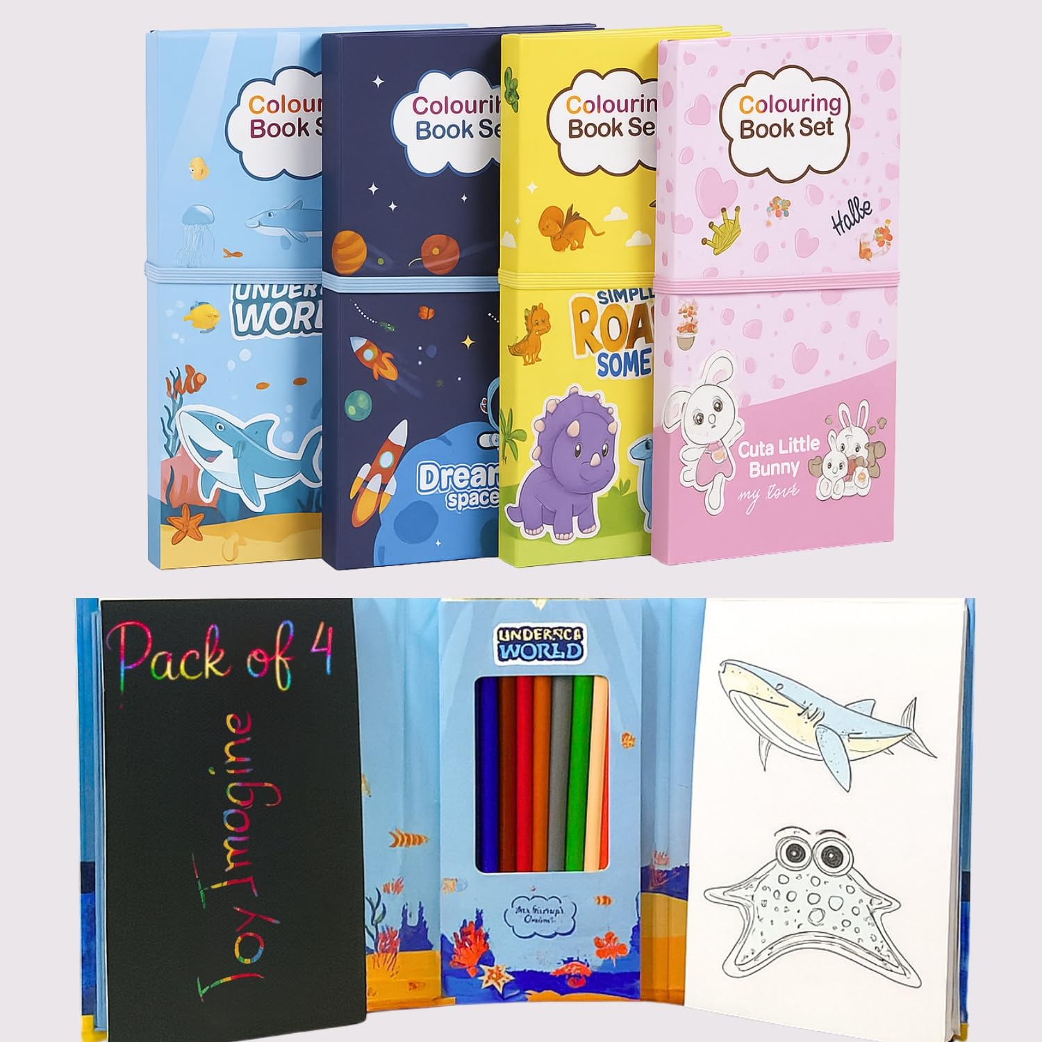 

Toy Imagine Coloring Book Set for Kids- Art & Craft Kit with Colouring Sheets, Pencils, Scratcher | Return Gift Pack | Creative Drawing & Activit