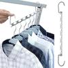 1pc 37cm Multifunctional Space Saving Metal Hangers with Magic Hook 6 Hole Clothing Wardrobe Organize Hanger Holder