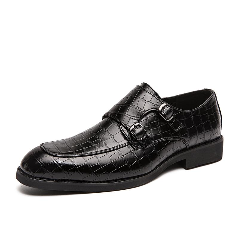 Mens Dress Monks Casual Leather Formal Fashion Wedding Designer Luxury Loafers Oxfords Business Shoes for Men with Free Shipping