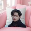 Singer Kim T-Tae-Hyung Office Cushion Pillowcase Car Cushion Cover45X45Cm Lumbar Pillowcase Sofa Pillowcover