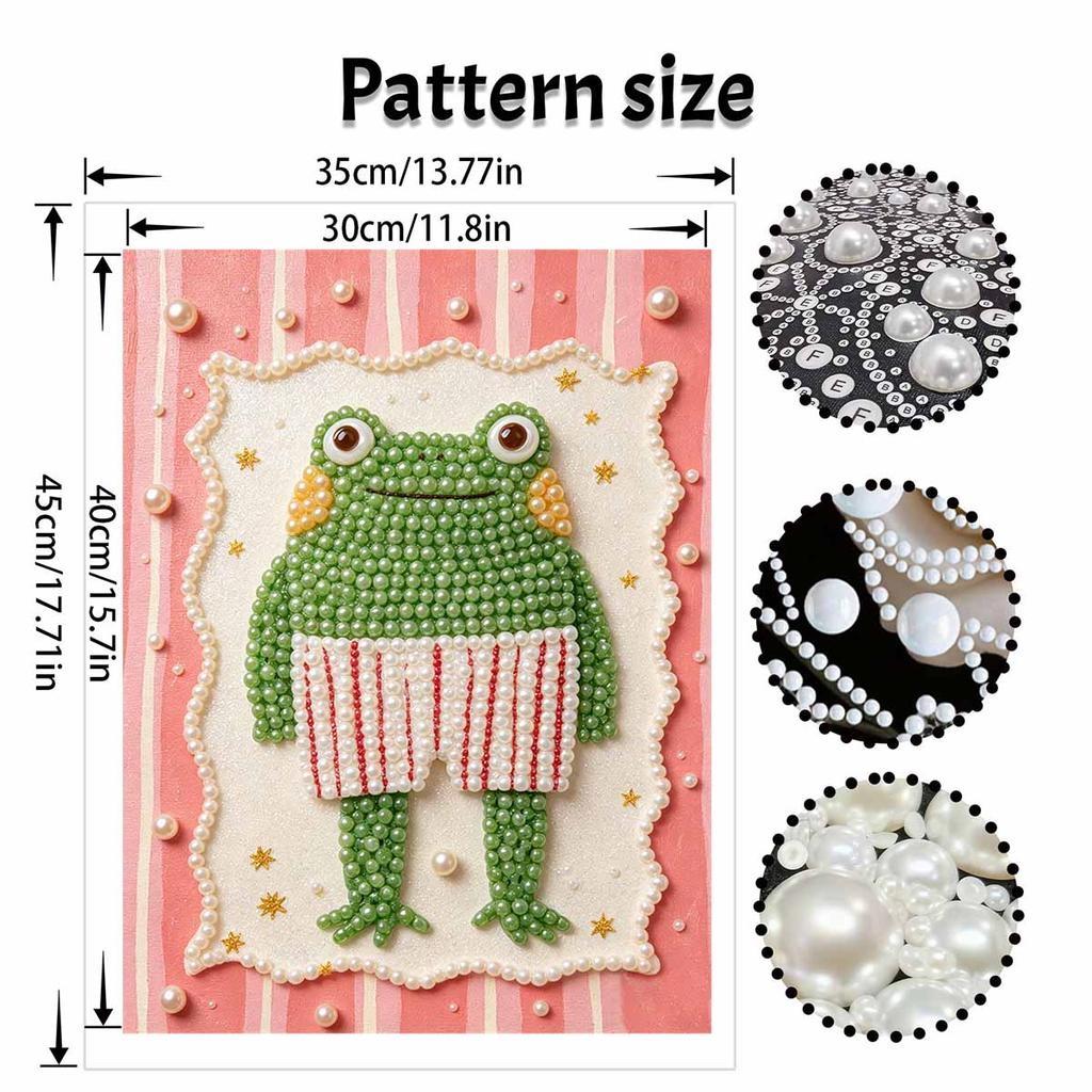 DIY Diamond Painting Kit for Adults and Beginners Sparkling Frog Pearl Art Handmade Home Wall Decor and Gifts