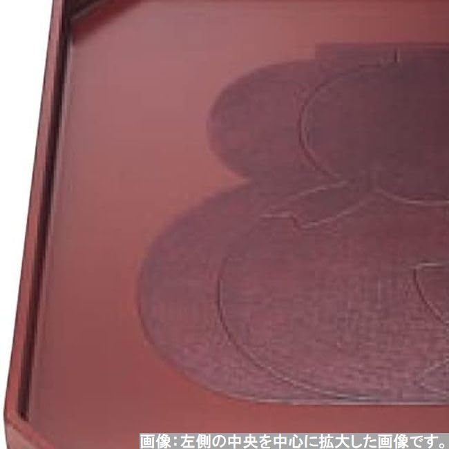 Made In Japanese Shaku Negoro J-kitchens Placemat, Tray, Japan, Design, Wooden, 1.5 (1.5 Sun) Corner-Cut Gourd, Shunju,