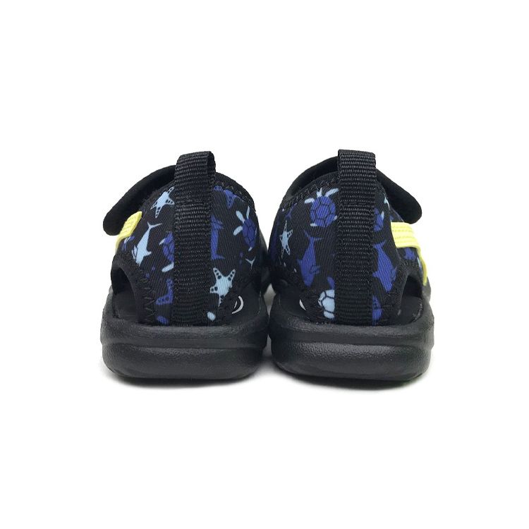 Puma Aquacat Velcro Toddler Shoes Baby Shoes Black Yellow 372158-09