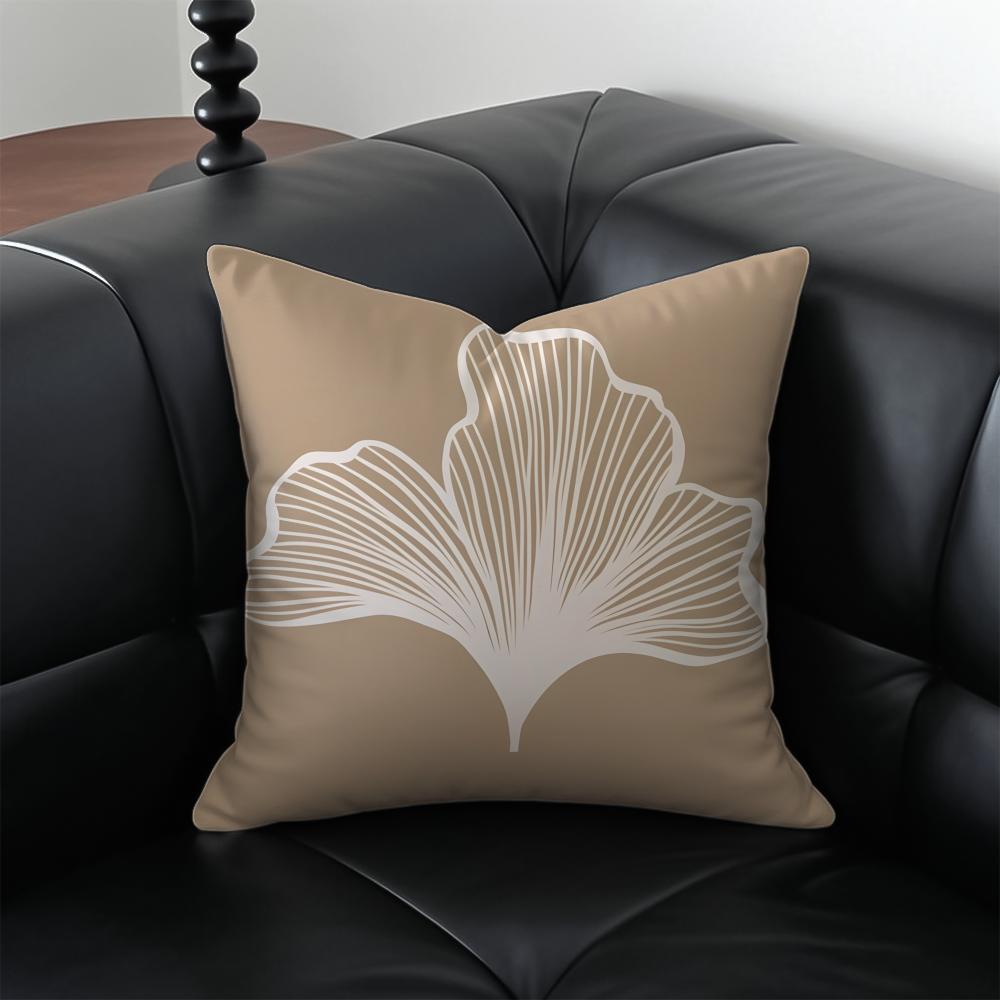 Solid Color Flowers Cushion Cover Pillow Case Anti-Dustmite Invisible Zipper Silky Plush Cushion