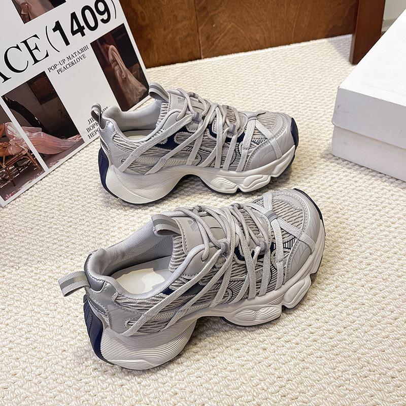 Leisure Sports Increase Versatility 2025 Paris Single Shoes New Platform European Station Straps Dad Shoes Women's Spider-Man