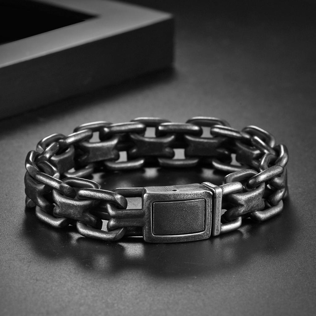 Cuban Bracelet Personalized Trendy Men's Chain Titanium Steel Bracelet New Retro Stainless Steel Bracelet Men
