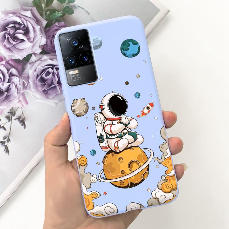 For Vivo V21e Case Vivo V21E 4G V 21E V2061 Lovely Cartoon Candy Color Soft Silicone TPU Phone Back Cover