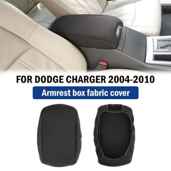 Black Center Console Armrest Lid Pad Cover for Charger Chrysler 300c 2004-2010