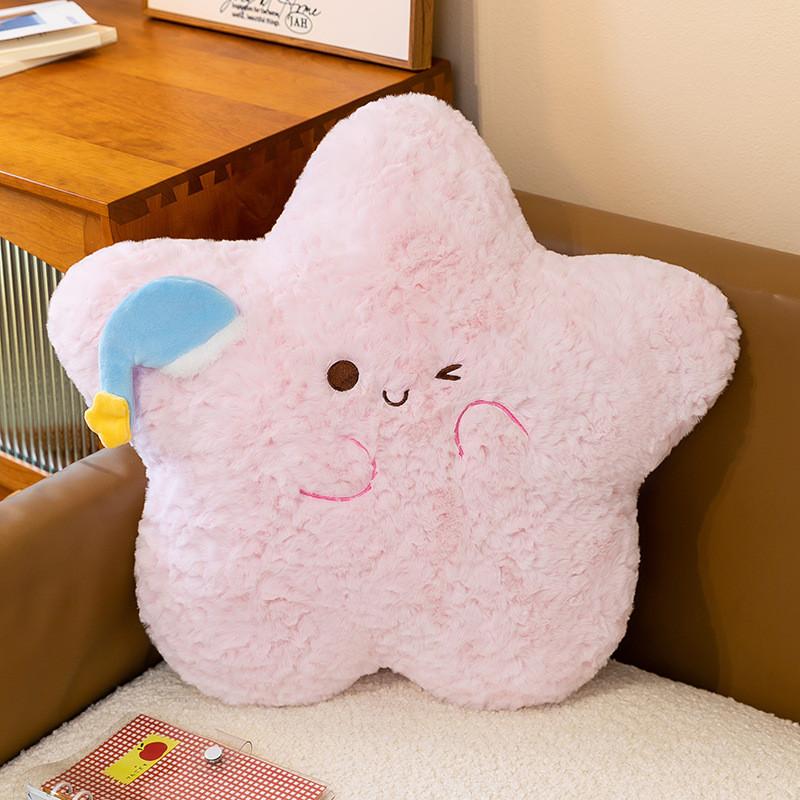Star Shaped Plush Pillow With Pp Cotton Filling For Bedroom Decor And Sofa Comfort