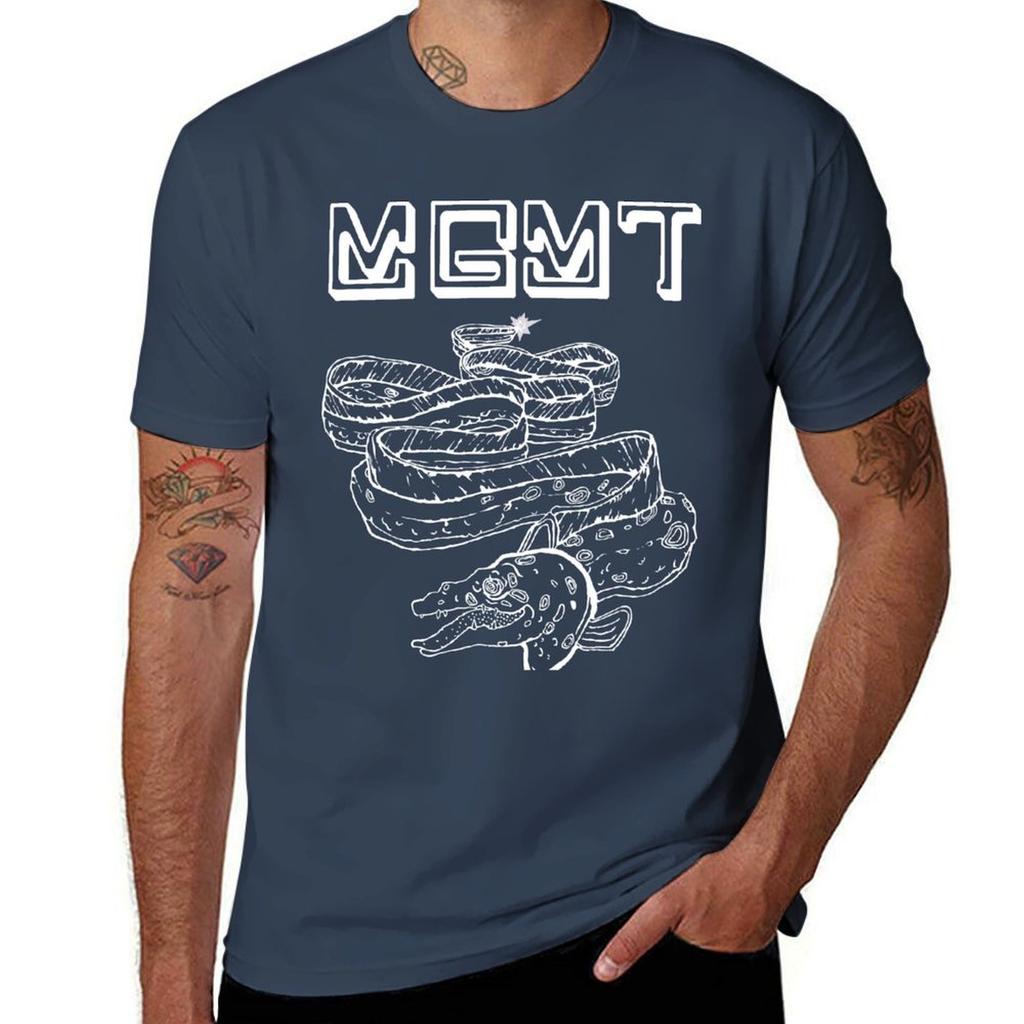 Mgmt Electric Feel White Tshirt Work Wear Short Sleeve Tshirt