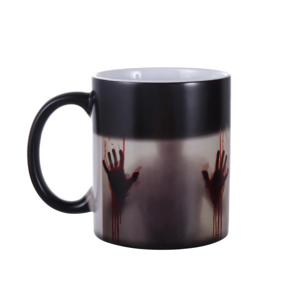 Novelty Creative Color Changing Halloween Decoration Coffee Mug Drinkware Tea Cup Milk Bottle