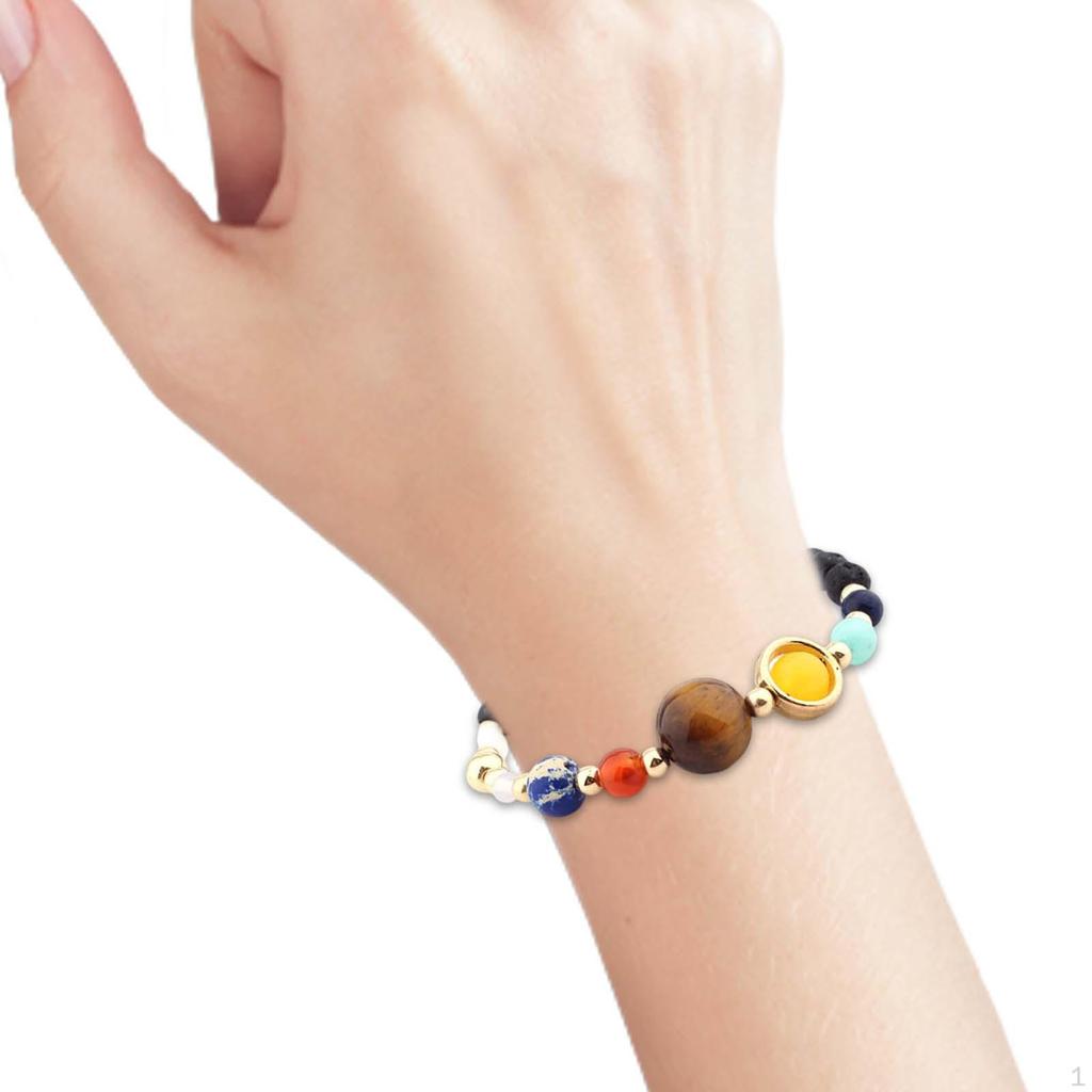 Handmade Galaxy Solar System Bracelet Jewellery Charm Lightweight Stylish Universe The Eight