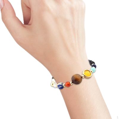Handmade Galaxy Solar System Bracelet Jewellery Charm Lightweight Stylish Universe The Eight