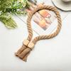 Reusable Magnetic Tiebacks 1Pc Boho Curtain Tieback, Twisted Rope Wooden Bead Quick Secure Ties Holders, Decorative Drapery Holdbacks for Bedroom