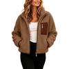Women's Winter Jacket, Full Zip Long Sleeve Casual Outerwear for Everyday Wear
