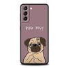 Soft TPU Phone Case For Samsung Galaxy S25 S24 S23 S22 S21 Ultra S20 FE 5G S10 S10E Plus Cute Pug Dog Black Cover