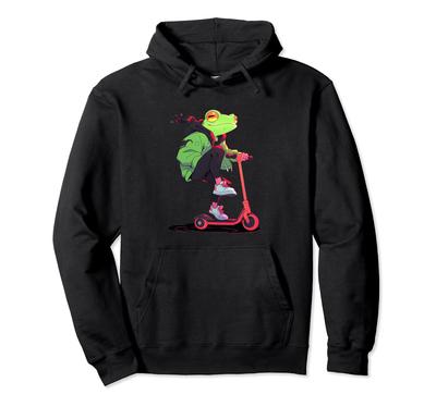 Kick Scooter Frog Riding Stunt Scooter E-Scooter Rider Hoodie