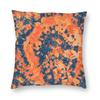 Cute Blue  Orange Tie Dye Pillowcase Polyester Linen Velvet Printed Zip Decor Pillow Case Sofa Seater Cushion Cover