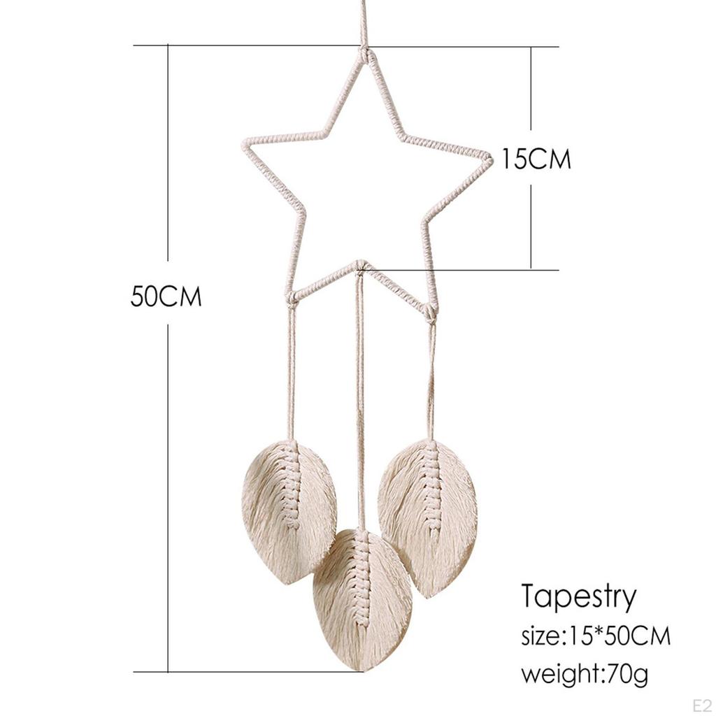Bohemian Macrame nástěnná tapiserie Ručně vyráběná umělecká dekorace