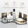 Bathroom Shelf Shower Wall Mount Shampoo Storage Holder With Suction Cup No Drilling Kitchen Storage Bathroom Accessories