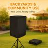 DJ/PA System Outdoor Speaker Cover, Heavy-Duty Drawstring Foldable & Scratch-Resistant, Fits Stands, Party Rental Suitable