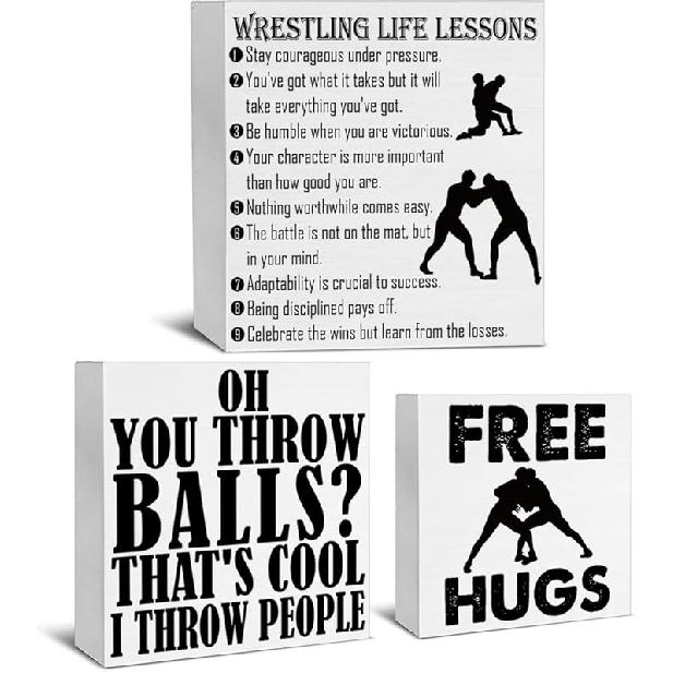 Office Cubicle Decor 3 Pcs, Inspirational Gifts for Women Men, Motivational Wooden Signs, Home Office Decorations for Desk Table Shelf