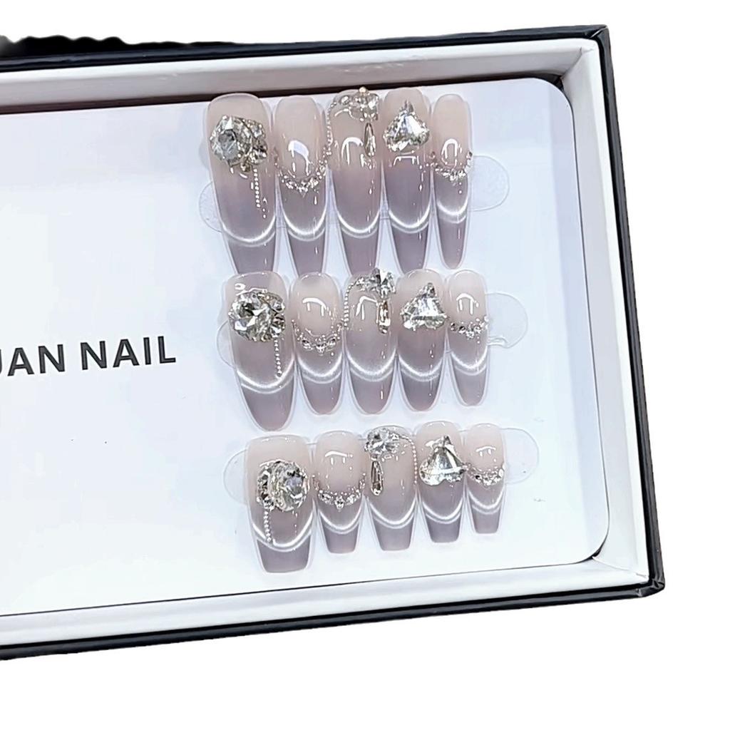 Pure Handmade Autumn New Light Therapy Wearable Armor Ocean Star Cat Eye Nail Art Patch Can Be Detached