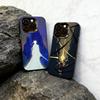 Dark Art Style Phone Case For iPhone 17,16,15,14,13,12,11 Plus,Pro Max,XS,Colored Silver Plated Inside Cover