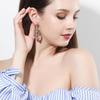 WWJ Schöne bunte Zirkonia große Vintage-Ohrringe lange böhmische Schmuck Ohrringe