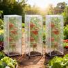 Garden Netting Plant Cover Square Tomato Cage Cover Breathable Mesh Insect Bird Barrier Netting with Zipper And Drawstring for Protecting Plants
