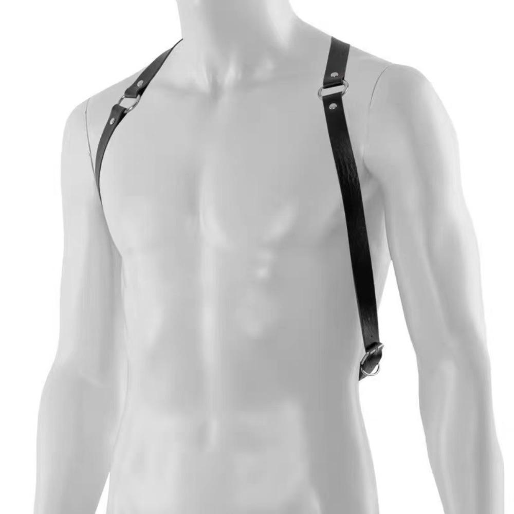 PU Leather Body Corset Straps Punk Body Harness Clothing Accessories Simple Harness Waist Belt  Man
