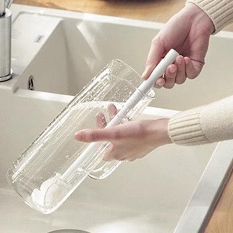 Silicone Bottle Brush Cup Brush Cup Scrubber Glass Cleaner Kitchen Cleaning Tool Long Handle Drink Wineglass Bottle Glass Cup Cleaning Brush