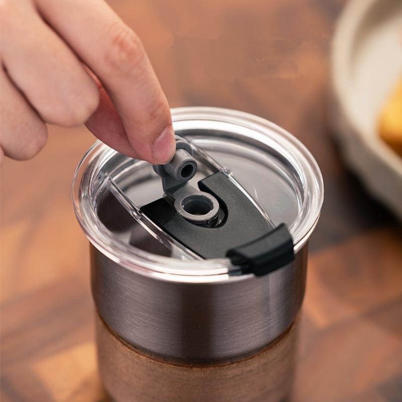 280ML Beer Wine Cups with Lid Stainless Steel Camping Cup Tea Coffee Milk Mug Stackable Picnic Water Cup for Travel Hiking