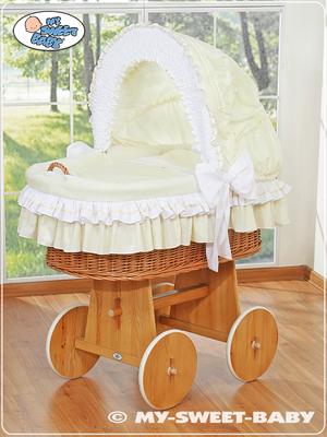 Moses Basket with a Hood - Bellamy Natural
