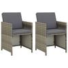 Day and Night - Day and Night Garden Chairs 2 Units with Gray Synthetic Rattan Cushions