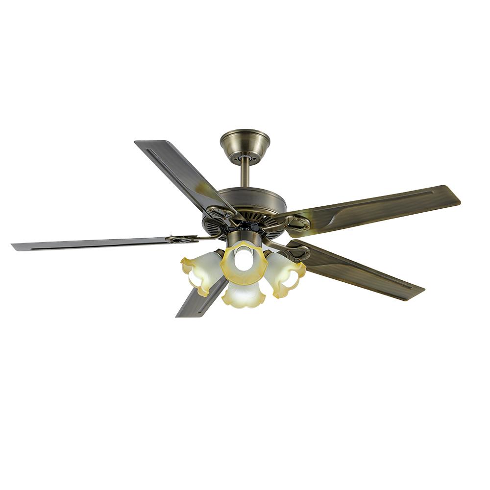 

Потолочный вентилятор IRALAN, 3-скоростной, регулируемый, 85-265 В, беспроводной пульт дистанционного управления, ретро-индустриальный стиль, домашнее использование для гостиной коричневый