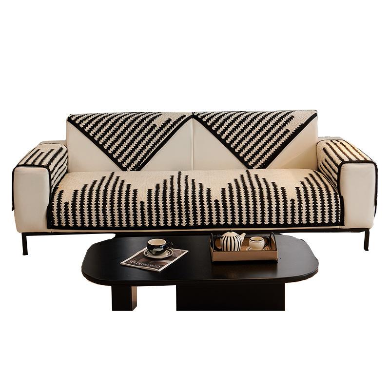 Premium Sense Simple Modern Non-Slip Seat Cushion Winter Living Room Sofa Cover Cushion Plush Nordic Sofa Towel Sofa Cushion