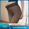 Women's Fleece-lined Semi-transparent Tights: Black, Skin-tone, Winter Stirrup, All-in-one Leggings