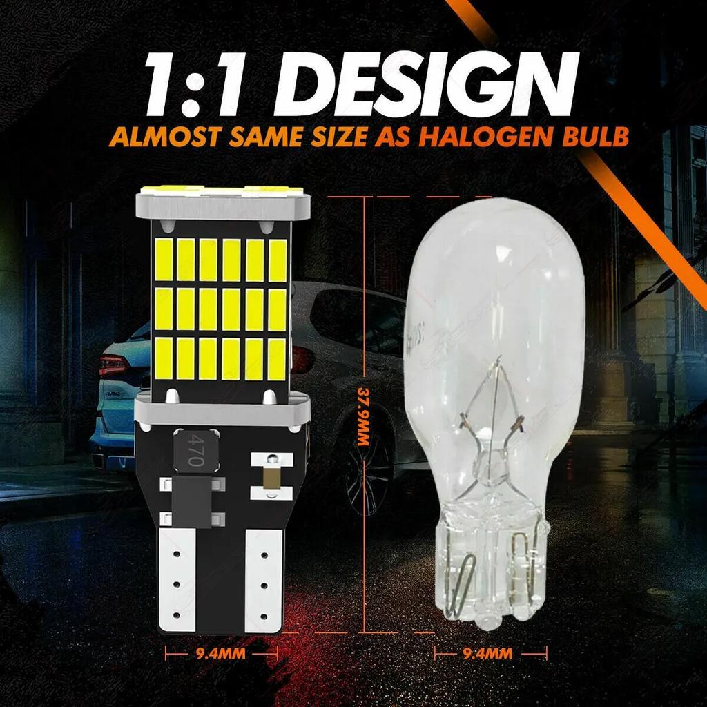 2x Signal Lamp T15 Led Super Bright W16W Led Bulbs 912 921 For Reverse Lamp Backup Parking Light 12V White Amber Yellow