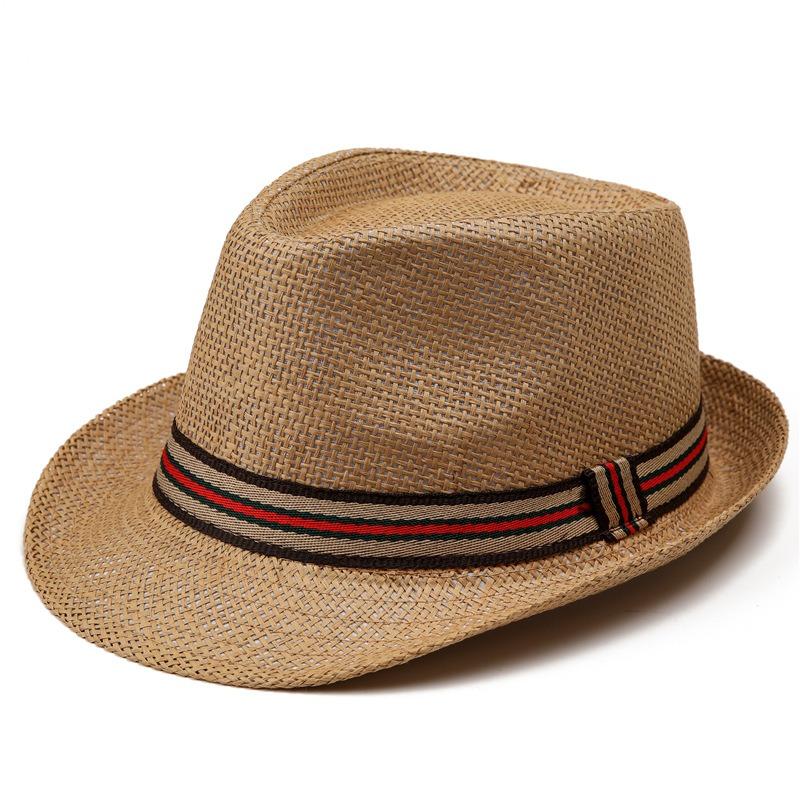British jazz hat men's spring and summer new outdoor travel sunscreen sunshade beach hat women's breathable fashion straw hat top hat