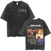Washed Vintage Rels B Flakk Skiny Flakk Smile T-shirt Boys Don't Cry Letter Graphic T-shirts Men Women Casual Oversized T Shirts