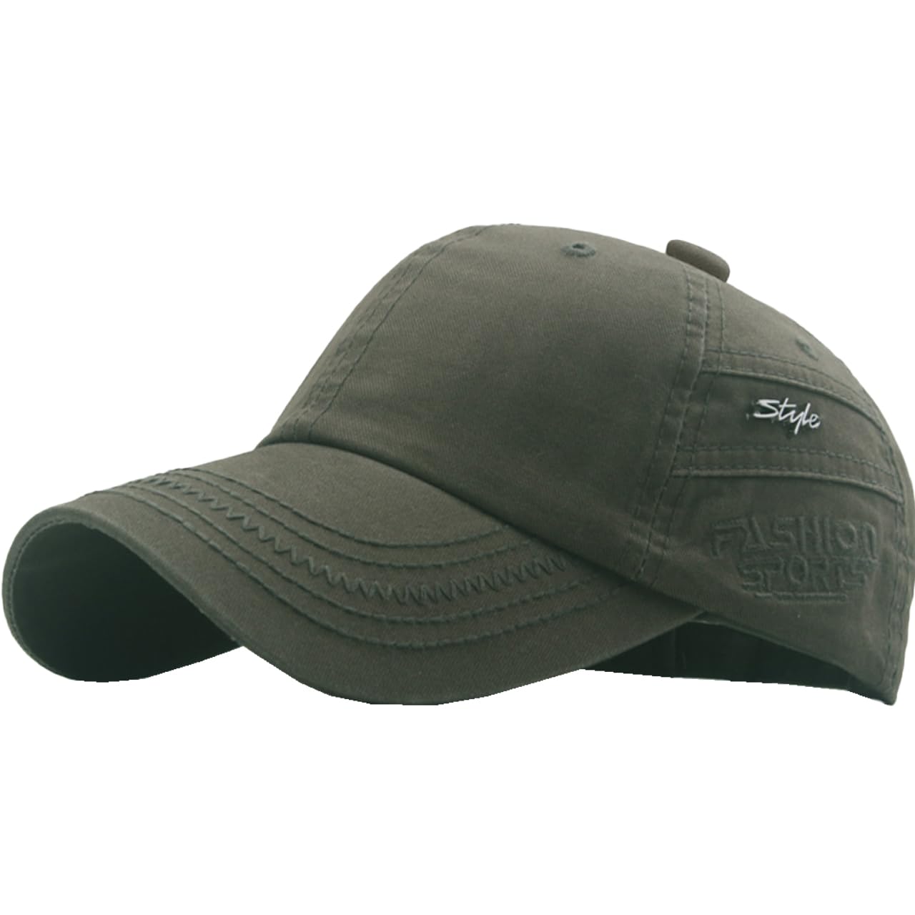

CZ197 [White Fang] Hat, Cap, Sports, Stylish, Brim, Cool, Simple, Outdoor, Casual, Men s, (Green) зелёный