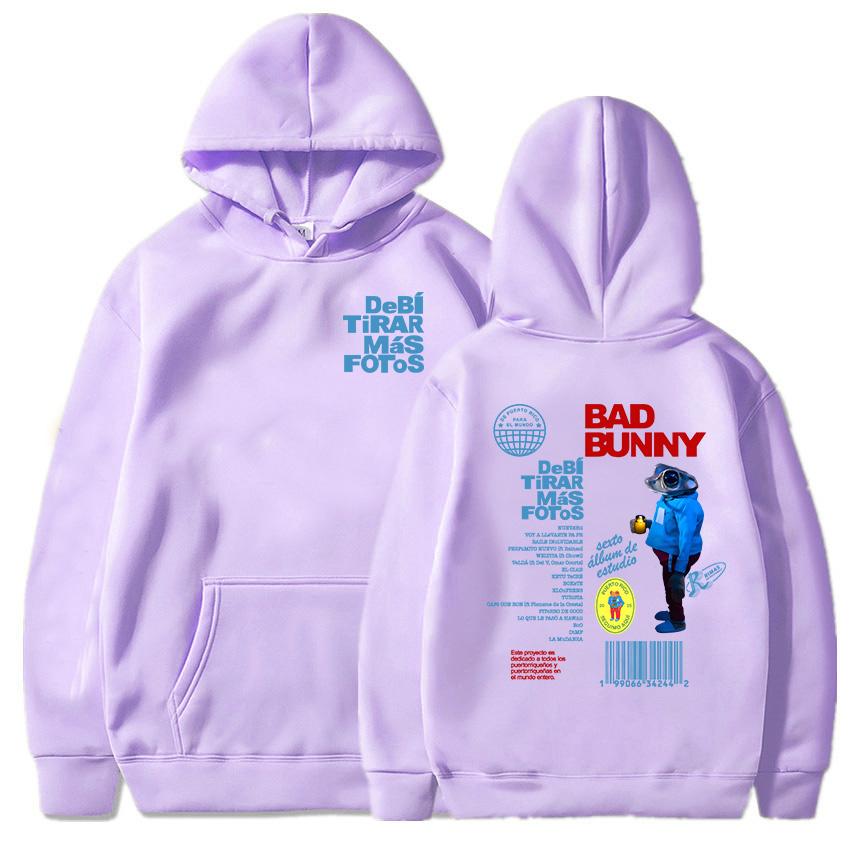 Bad Bunny DTMF Debí Tirar Mehr Fotos Hoodies 2025 Neues Album Mode Sweatshirts Roupas Femininas Mit Kapuze Winter Pullover Frauen