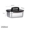 Stainless Steel Sealed Lunch Box Square Food Box Frozen Box Fresh-keeping Box  Microwave
