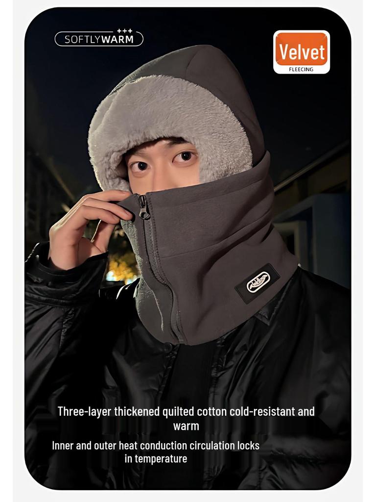 Damen Winter Radhelm-Innenfutter: Warmer, winddichter und kältefester Fleece mit integriertem Schal und Maske. Geeignet für Männer und Frauen.