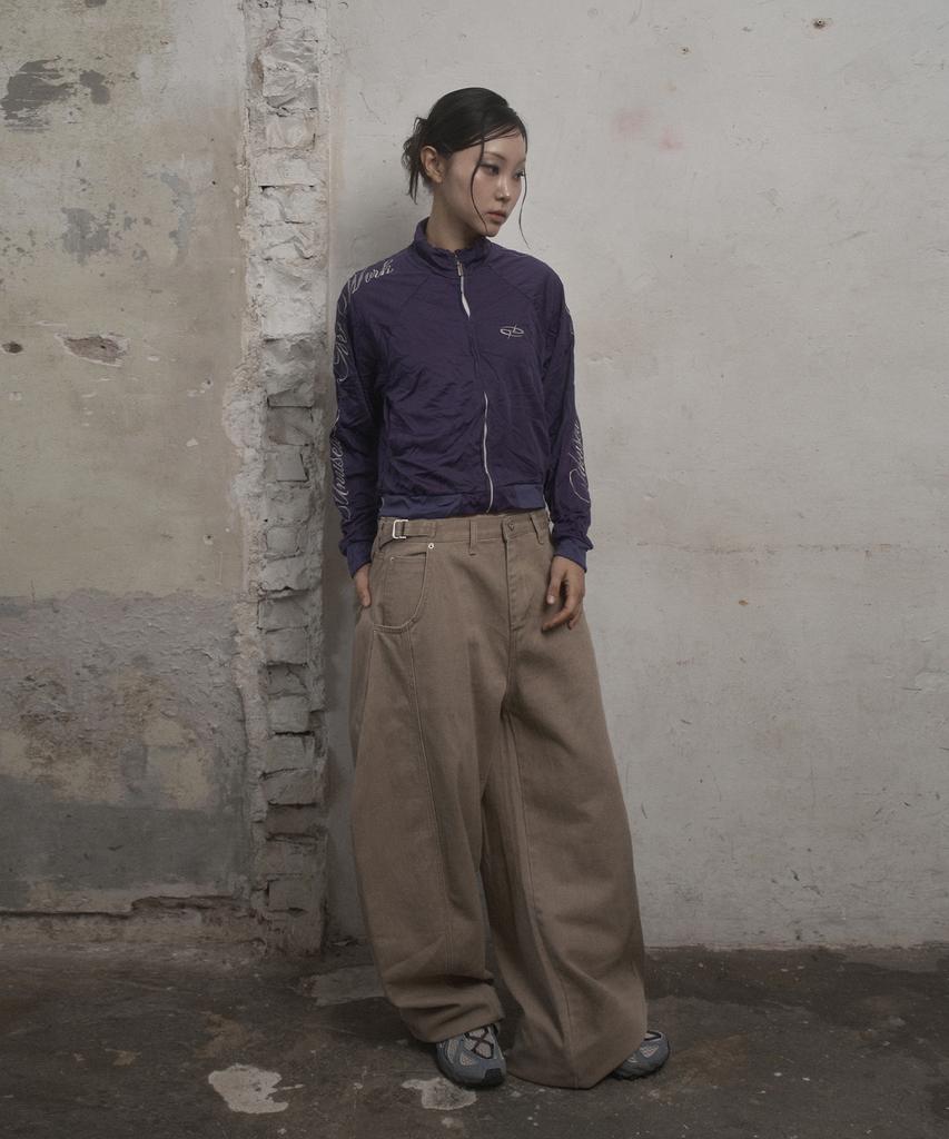 UNUSEDLAB Script Lettering Zip-Up [Purple]