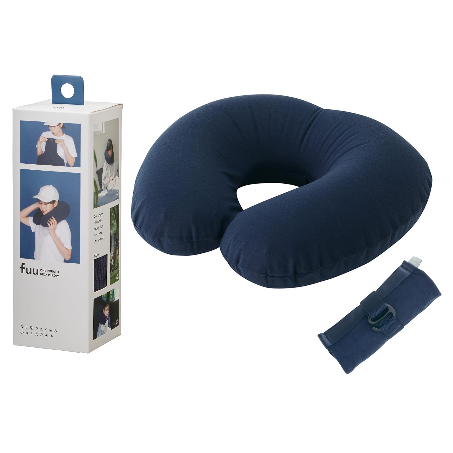 

Marna fuu Neck Pillow without touching your folds to smartphone Compact Air Pillow for and JA053NV (Inflates mouth, size, washable), Travel, Planes,