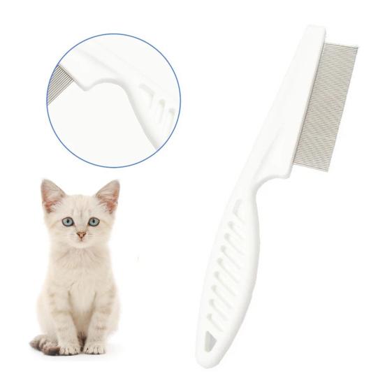 2Pcs Pet Hair Comb with Stainless Steel Fine Teeth Crust Mucus Tear Stain Remover Multifunctional Dog Cat Grooming Comb Pet Supplies