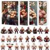 Christmas Countdown Blind Box With Muscular Santa Figure For Holiday Tree Decor And Gift Giving