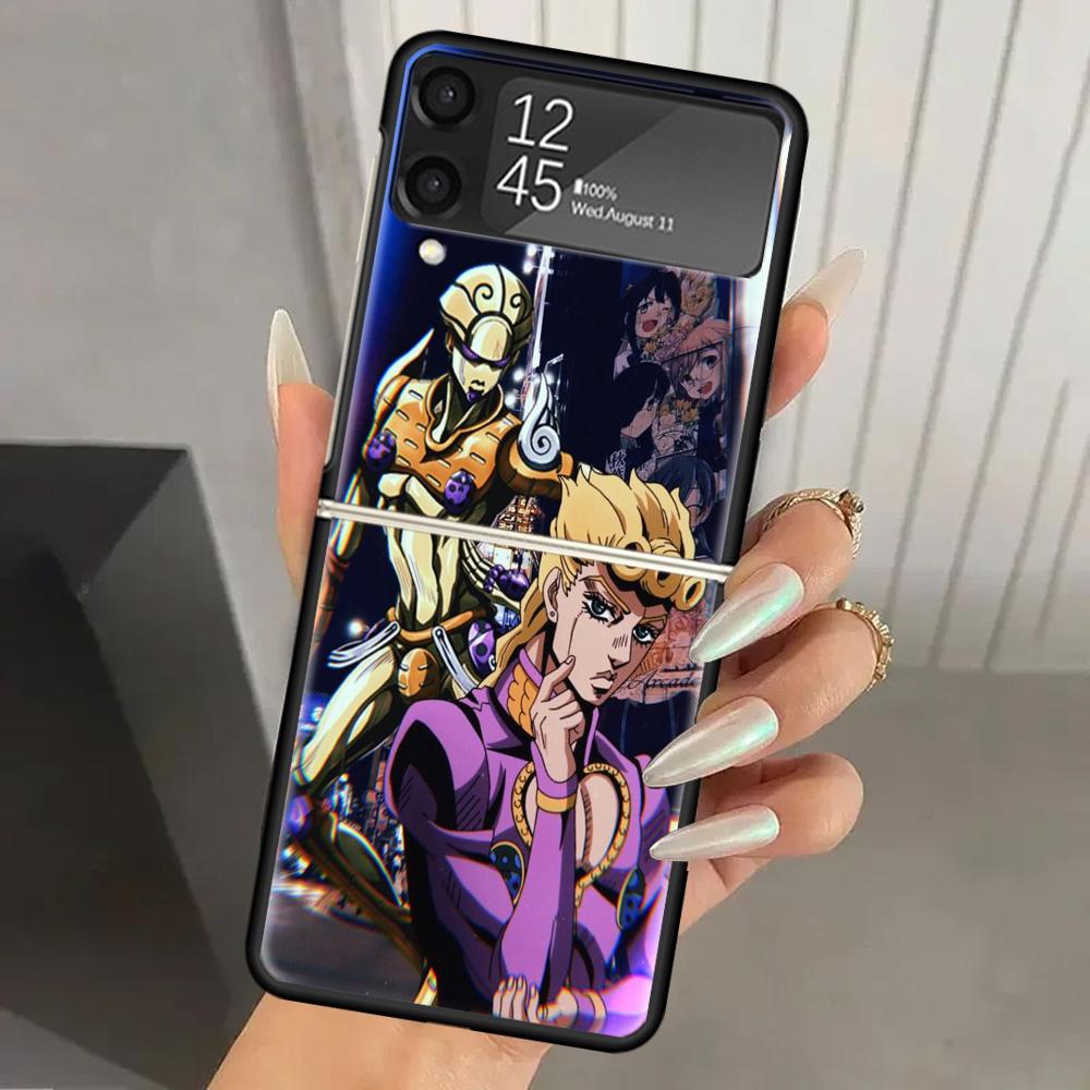 

Жесткий ПК Чехол для Телефона JoJo s Bizarre Adventure Золотой Ветер Для Samsung Galaxy Z Flip 7 6 5 4 3 Черный ZFlip7 ZFlip6 Flip5 Flip4 Flip3 Samsung Z Flip 4